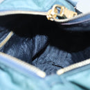 PRADA Shoulder Bag Nylon Green Gold Auth 123982-24
