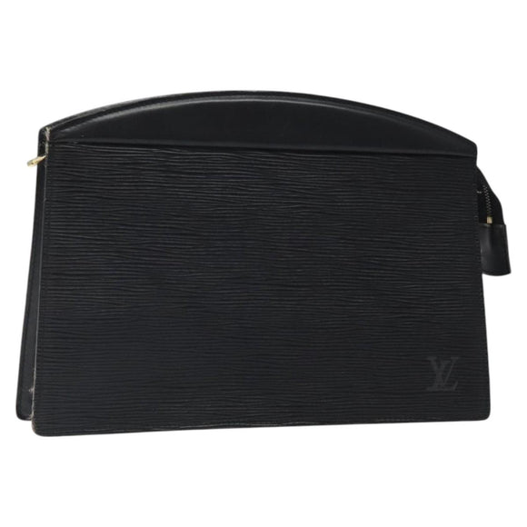 LOUIS VUITTON Epi Trousse Crete Pouch Black M48402 LV Auth 123988