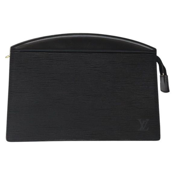 LOUIS VUITTON Epi Trousse Crete Pouch Black M48402 LV Auth 123988