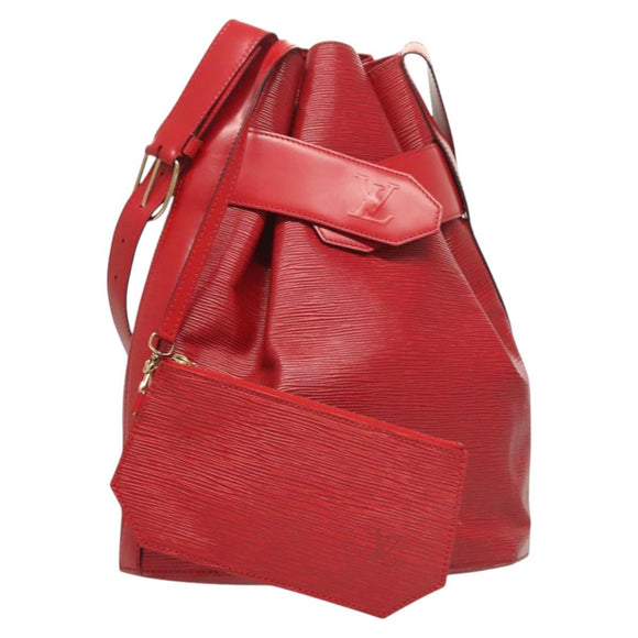 LOUIS VUITTON Epi Sac Depaule GM Shoulder Bag Red M80197 LV Auth 123989