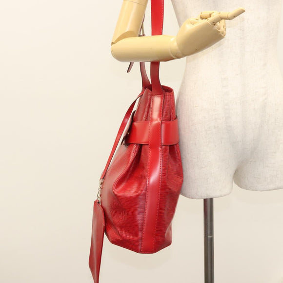LOUIS VUITTON Epi Sac Depaule GM Shoulder Bag Red M80197 LV Auth 123989
