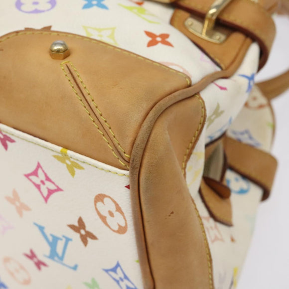 LOUIS VUITTON Monogram Multicolor Claudia Hand Bag White M40193 LV Auth 123990