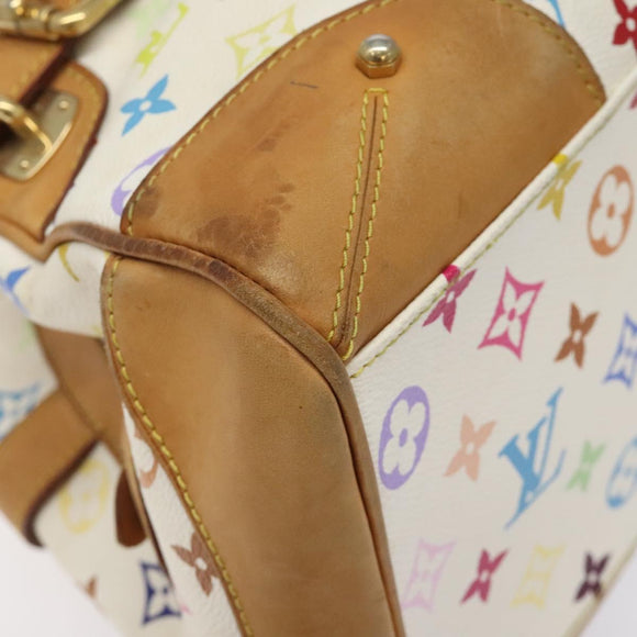 LOUIS VUITTON Monogram Multicolor Claudia Hand Bag White M40193 LV Auth 123990