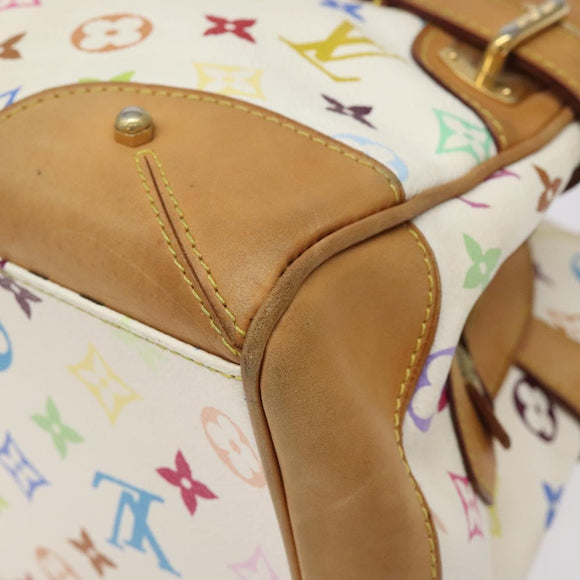 LOUIS VUITTON Monogram Multicolor Claudia Hand Bag White M40193 LV Auth 123990