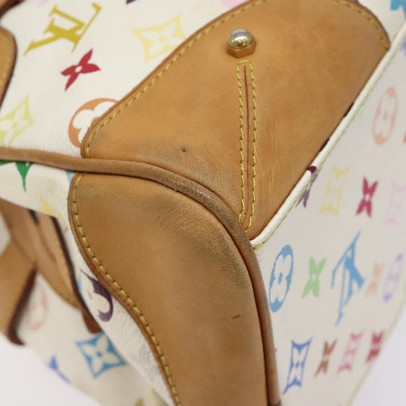 LOUIS VUITTON Monogram Multicolor Claudia Hand Bag White M40193 LV Auth 123990