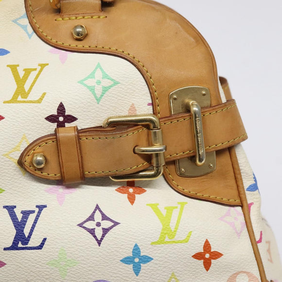 LOUIS VUITTON Monogram Multicolor Claudia Hand Bag White M40193 LV Auth 123990