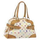 LOUIS VUITTON Monogram Multicolor Claudia Hand Bag White M40193 LV Auth 123990-1