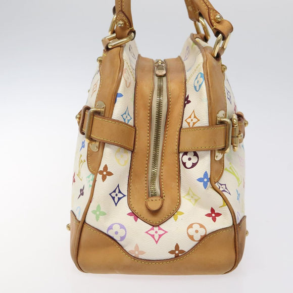 LOUIS VUITTON Monogram Multicolor Claudia Hand Bag White M40193 LV Auth 123990