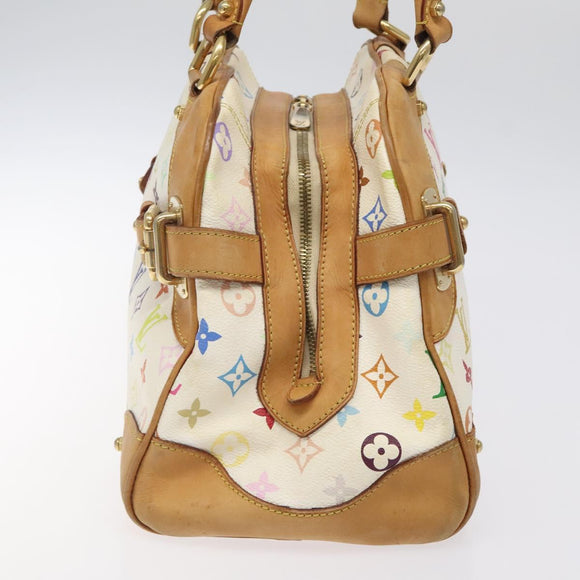 LOUIS VUITTON Monogram Multicolor Claudia Hand Bag White M40193 LV Auth 123990