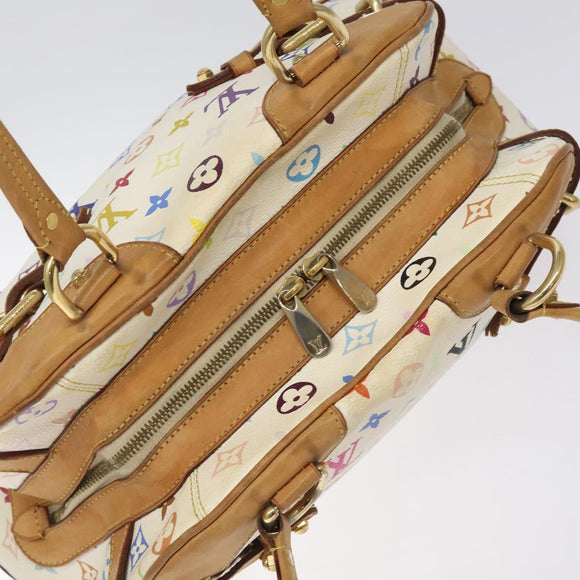 LOUIS VUITTON Monogram Multicolor Claudia Hand Bag White M40193 LV Auth 123990