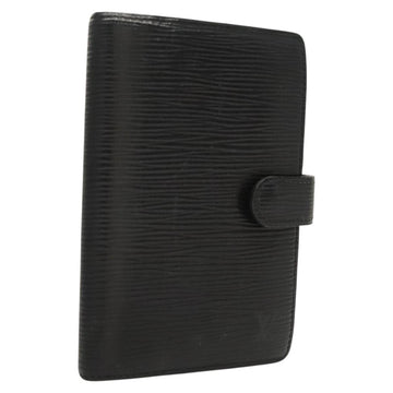 LOUIS VUITTON Epi Agenda PM Day Planner Cover Black R20052 LV Auth 124013