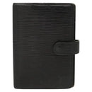 LOUIS VUITTON Epi Agenda PM Day Planner Cover Black R20052 LV Auth 124013-13