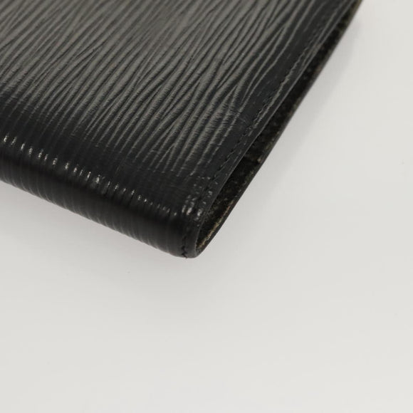 LOUIS VUITTON Epi Agenda PM Day Planner Cover Black R20052 LV Auth 124013