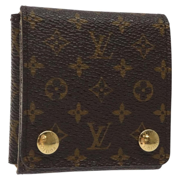 LOUIS VUITTON Monogram Jewelry Case Jewelry Box LV Auth 124038