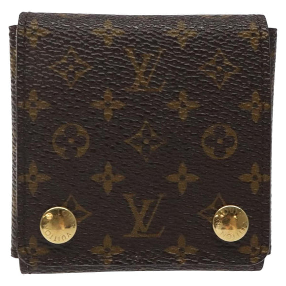 LOUIS VUITTON Monogram Jewelry Case Jewelry Box LV Auth 124038