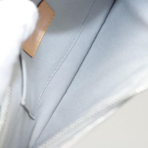 LOUIS VUITTON Monogram Miroir Pochette Platt Pouch Silver M95277 LV Auth 124039