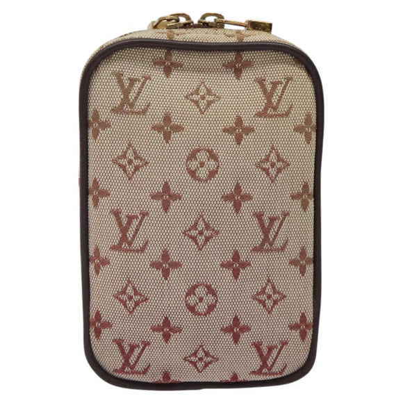 LOUIS VUITTON Monogram Mini US Digital Pouch Red M60001 LV Auth 124041