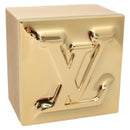 LOUIS VUITTON Monogram Metalgram Box metal Gold GI1139 LV Auth 124053SM-1
