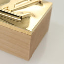 LOUIS VUITTON Monogram Metalgram Box metal Gold GI1139 LV Auth 124053SM-14