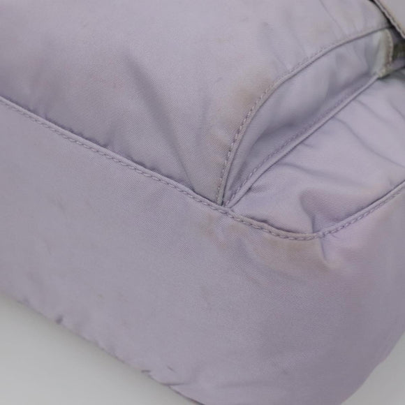 PRADA Shoulder Bag Nylon Purple Silver Auth 124063