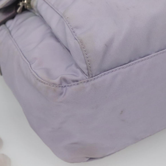 PRADA Shoulder Bag Nylon Purple Silver Auth 124063
