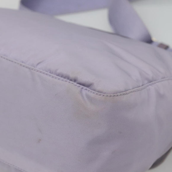 PRADA Shoulder Bag Nylon Purple Silver Auth 124063