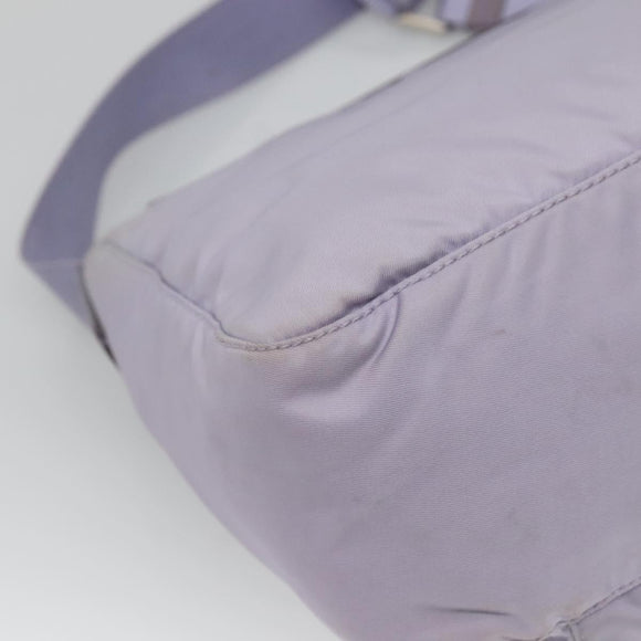 PRADA Shoulder Bag Nylon Purple Silver Auth 124063
