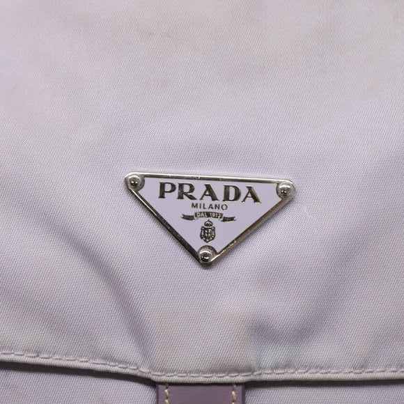 PRADA Shoulder Bag Nylon Purple Silver Auth 124063