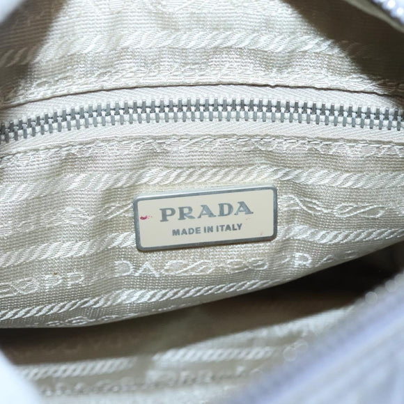 PRADA Shoulder Bag Nylon Purple Silver Auth 124063
