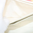 CHANEL Matelasse Chain Shoulder Bag Vinyl Coating White Gold CC Auth 124073AV-25