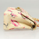 CHANEL Matelasse Chain Shoulder Bag Vinyl Coating White Gold CC Auth 124073AV-3