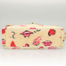 CHANEL Matelasse Chain Shoulder Bag Vinyl Coating White Gold CC Auth 124073AV-5