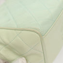 CHANEL Matelasse Chain Shoulder Bag Lamb Skin Peppermint Gold CC Auth 124074-16