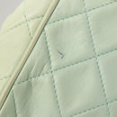 CHANEL Matelasse Chain Shoulder Bag Lamb Skin Peppermint Gold CC Auth 124074-9