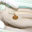 CHANEL Matelasse Chain Shoulder Bag Lamb Skin Peppermint Gold CC Auth 124074-22