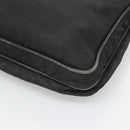 PRADA Shoulder Bag Nylon Black Silver Auth 124085-8