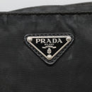 PRADA Shoulder Bag Nylon Black Silver Auth 124085-18