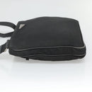 PRADA Shoulder Bag Nylon Black Silver Auth 124085-4