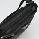 PRADA Shoulder Bag Nylon Black Silver Auth 124085-6