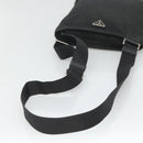 PRADA Shoulder Bag Nylon Black Silver Auth 124085-7