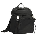 PRADA Backpack Nylon Black Silver Auth 124087-1
