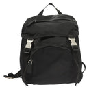 PRADA Backpack Nylon Black Silver Auth 124087-13