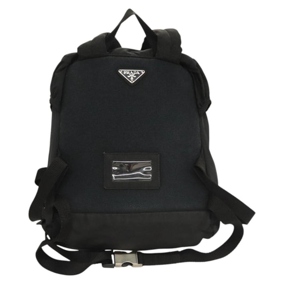 PRADA Backpack Nylon Black Silver Auth 124087