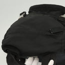 PRADA Backpack Nylon Black Silver Auth 124087-6