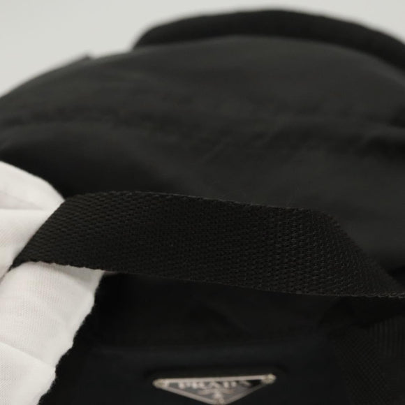 PRADA Backpack Nylon Black Silver Auth 124087