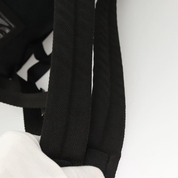 PRADA Backpack Nylon Black Silver Auth 124087