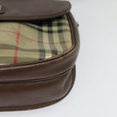 Burberrys Nova Check Shoulder Bag Canvas Beige Gold Auth 124096-14