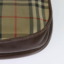 Burberrys Nova Check Shoulder Bag Canvas Beige Gold Auth 124096-16