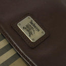 Burberrys Nova Check Shoulder Bag Canvas Beige Gold Auth 124096-17