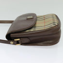 Burberrys Nova Check Shoulder Bag Canvas Beige Gold Auth 124096-3